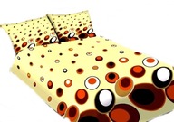 pościel z flaneli 200x220 +2x70x80 +2x40x40 zamek F 39 beżowy bąbelek