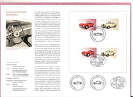 Niemcy 2015 karnet FDC, 2zn.z ark.+2zn.samoprz. stare samochody 2 różne dat