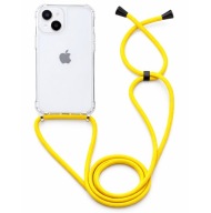 Etui Silikonowe Przezroczyste + Sznurek Obudowa do iPhone 13 Pro + Szkło