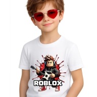 TeeRock| Koszulka dziecięca | Roblox Rock Star Gitara prezent |110-116 |5-6
