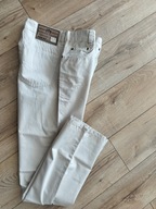 Spodnie męskie 34/34 elastyczne z lycrą beż super pas86