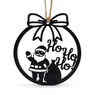 BOMBKA ŚWIĄTECZNA - Ho Ho Ho! - Mikołaj z workiem prezentów Na choinkę 10cm