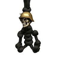 Czaszka brelok żołnierz pleciona lina Paracord