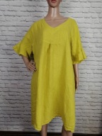 C Valentyne żółta sukienka 100& len roz. U