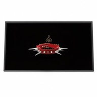 Choker OBROŻA Różowa Długie KOLCE Skóra PUNK Goth E-girl