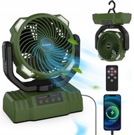 Wentylator z pilotem SIMPEAK powerbank, latarka ładowarka namiot biwak B206