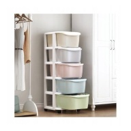 REGAŁ SZAFKA NA KÓŁKACH 5 SZUFLAD KOLOROWY ORGANIZER 97cm