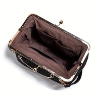 ELEGANCKA CZARNA TOREBKA NA BIGIEL VINTAGE MODNA ECO SKÓRA MIĘKKA