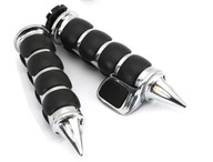 Metalowe Chromowane Manetki Stożki - 1 cal Harley, Honda Yamaha, Suzuki