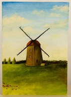 Komplet 5 Ręcznie Malowanych Obrazów A4 #Sztab WOŚP 7383 Łobez