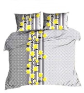 pościel bawełna lux 200x220 + 2x60x70 + 1x40x40 guzik B 212 Martynka żółta