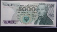 5000 zł 1982 ,seria CK 1127057,stan UNC