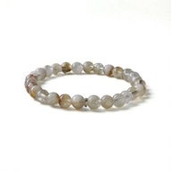 BRANSOLETKA Z KAMIENI NATURALNYCH-CYTRYN,NA GUMCE