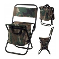 Składane krzesło turystyczne, wędkarskie ze schowkiem DO OGRODU NA WYJAZD