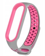 OPASKA PASEK zamiennik do XIAOMI MI BAND 5 PERFOROWANA RÓŻOWY