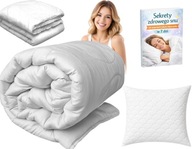 KOMPLET Kołdra CAŁOROCZNA Ciepła Lekka 140x200 I Poduszka 70x80 + GRATIS
