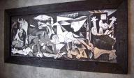 Guernica Picasso Grawerowany oryginalny obraz na blasze + Zwęglona rama