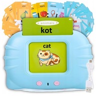 Czytnik Kart do Nauki Języka Angielskiego Polski dla Dzieci Fiszki 448 słów