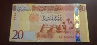 BANKNOT LIBIA 20 DINARÓW PAPIER RZADKI