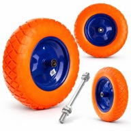 KOŁO DO TACZKI PEŁNE Z OSIĄ OGRODOWE MOCNE WYTRZYMAŁE 4.80/4.00-8