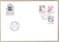 Islandia 1982, FDC zwierzęta domowe, kot, owca, krowa, hodowla