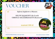 Voucher na spływ kajakowy dla 2 osób Obrocz-Szczebrzeszyn