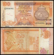 BNA - SRI LANKA 100 Rupii 1992 seria J/75 nr 784081 # P105A rew orange # F+