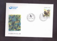 Wyspy Owcze - 1998 rok - FDC Koperta - znaczki nr 325 - ptaki
