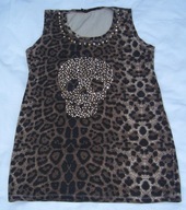 damska bluzka z motywem czaszki dżety/cyrkonie rozm.M/L