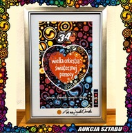 Unikatowa płytka ceramiczna 34. Finału WOŚP z autografem Jurka Owsiaka