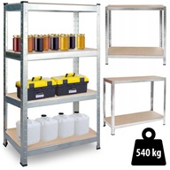 REGAŁ METALOWY MAGAZYNOWY ROZKŁADANY GARAŻOWY PÓŁKI NARZĘDZIA 150x75x30cm