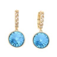 55582 Kolczyki 18K pozłacane 30/14 MM SAPPHIRE LIGHT Swarovski