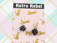 Retro Rebel kolczyki KOSTKI kości vintage RR28