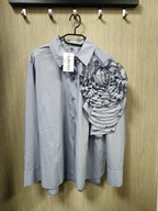 Szara koszula 100% bawełna z kwiatem odpinanym M/L/XL !!!