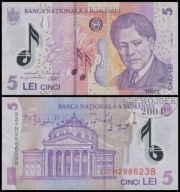 BNA - RUMUNIA 5 Lei 2018 / 2023 seria 237H 2986238 # P118k # POLIMER # VF-
