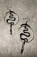 Piękne długie kolczyki Lunula Luna Wąż