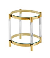 ŁAWA STOLIK KAWOWY glamour ZŁOTY kwadrat Złota