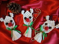 Ozdoby choinkowe handmade makrama