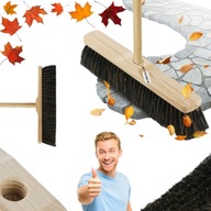 SZCZOTKA ULICÓWKA MIOTŁA DO ZAMIATANIA ZMIOTKA KIJ DREWNIANY BEGRIS