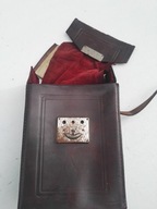 stary pokrowiec etui futerał na aparat analogowy pudełkowy skrzynkowy skóra