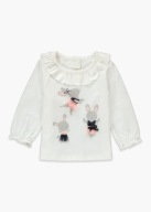 Matalan długi rękaw bluzka tunika króliczki 62 cm