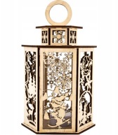 LAMPION ADWENTOWY Świąteczny LED witraże Roraty