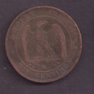Francja - 10 Centimes 1856 rok - mennica MA