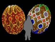 Duża Pisanki LED Dekoracje 2D Iluminacje Wielkanoc 100 x 100 x 150cm