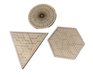 Zestaw 3 Układanek Montessori Drewniane Puzzle