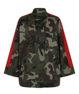 Z A R A kurtka jeansowa oversize bomberka boyfriend boho moro oliwkowa y2k