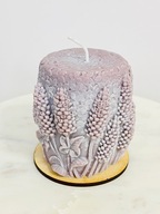 Świeca sojowa zapachowa Lawendowe Pole. Podstawka gratis