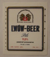 ETYKIETA - BROWAR MIESZCZAŃSKI WROCŁAW - LWÓW - BEER - Pils - pasteryzowane