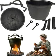 KOCIOŁEK GARNEK GRILL ŻELIWNY TURYSTYCZNY WĘGIERSKI 10L OGNISKO GRILL