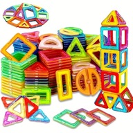 KLOCKI MAGNETYCZNE 3D MAGNETIC EDUKACYJNE NEODYMOWE PANELE DLA DZIECI 64EL.